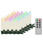 Kabellose Weihnachts-LED-Kerzen mit Fernbedienung, 30 Stück RGB von vidaXL, Festliche Zierarrangements - Ref: Foro24-50987, P...