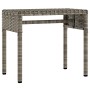 Tumbona con capota y mesa ratán sintético gris de vidaXL, Tumbonas - Ref: Foro24-368199, Precio: 225,01 €, Descuento: %