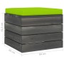 Garden pallet ottomans 2 pcs solid pine wood cushions by vidaXL, Modular outdoor sofas - Ref: Foro24-3061718, Price: 118,45 €...