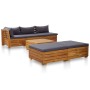 Gartenmöbel 6-teilig und Kissen aus dunkelgrauem Akazienholz von vidaXL, Gartensets - Ref: Foro24-46682, Preis: 752,03 €, Rab...