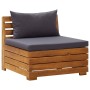 Garden furniture 6 pieces and cushions dark gray acacia wood by vidaXL, Garden sets - Ref: Foro24-46682, Price: 724,99 €, Dis...