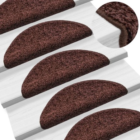 Stair tread mats 15 pcs brown 56x17x3 cm by vidaXL, Stair mats - Ref: Foro24-133895, Price: 64,95 €, Discount: %