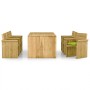 7-piece garden dining table with impregnated pine wood cushions by vidaXL, Garden sets - Ref: Foro24-3065740, Price: 683,90 €...