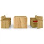 7-piece garden dining table with impregnated pine wood cushions by vidaXL, Garden sets - Ref: Foro24-3065735, Price: 717,45 €...