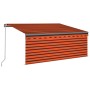 Manual retractable awning with orange and brown blinds 3x2.5 m by vidaXL, Awnings - Ref: Foro24-3069380, Price: 235,15 €, Dis...