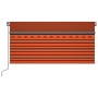 Manual retractable awning with orange and brown blinds 3x2.5 m by vidaXL, Awnings - Ref: Foro24-3069380, Price: 235,15 €, Dis...