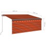 Manual retractable awning with orange and brown blinds 3x2.5 m by vidaXL, Awnings - Ref: Foro24-3069380, Price: 235,15 €, Dis...