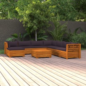 Garden furniture and cushions set 9 pieces solid acacia wood by vidaXL, Garden sets - Ref: Foro24-3087322, Price: 1,00 €, Dis...