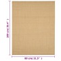 Alfombra de sisal natural 80x100 cm de vidaXL, Alfombras - Ref: Foro24-136304, Precio: 53,64 €, Descuento: %