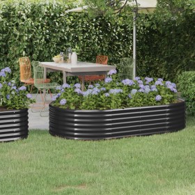 Jardinera arriate acero recubierto polvo antracita 175x100x36cm de vidaXL, Maceteros y jardineras - Ref: Foro24-318991, Preci...