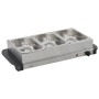 Calientaplatos para bufé de acero inoxidable 200 W 3x1,5 L de vidaXL, Calentadores de comida - Ref: Foro24-50978, Precio: 98,...