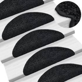 Stair tread mats 15 pcs black 56x17x3 cm by vidaXL, Stair mats - Ref: Foro24-133893, Price: 67,99 €, Discount: %