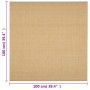 Alfombra de sisal natural 100x100 cm de vidaXL, Alfombras - Ref: Foro24-136310, Precio: 57,12 €, Descuento: %