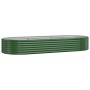 Green powder coated steel flower bed planter 249x100x36 cm by vidaXL, Pots and planters - Ref: Foro24-318993, Price: 59,77 €,...