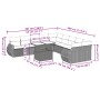 11-teiliges Gartensofa-Set und schwarze synthetische Rattankissen von vidaXL, Gartensets - Ref: Foro24-3268795, Preis: 737,97...