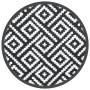 Black and white PP outdoor rug Ø160 cm by vidaXL, Outdoor protectors - Ref: Foro24-368579, Price: 25,49 €, Discount: %