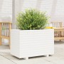 Solid white pine wood planter 70x40x49.5 cm by vidaXL, Pots and planters - Ref: Foro24-3282550, Price: 142,99 €, Discount: %