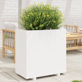 Solid white pine wood planter 70x40x72.5 cm by vidaXL, Pots and planters - Ref: Foro24-3282590, Price: 197,99 €, Discount: %