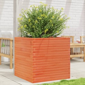 Solid wax brown pine wood planter 70x70x68.5 cm by vidaXL, Pots and planters - Ref: Foro24-3282476, Price: 227,99 €, Discount: %