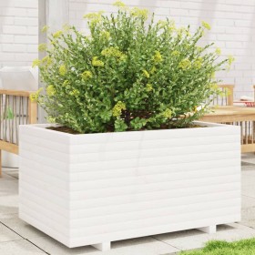 Solid white pine wood planter 90x60x49.5 cm by vidaXL, Pots and planters - Ref: Foro24-3282565, Price: 196,90 €, Discount: %