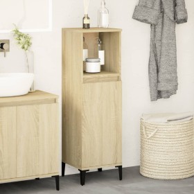 Sonoma oak plywood bathroom cabinet 30x30x100 cm by vidaXL, bathroom vanities - Ref: Foro24-847389, Price: 54,83 €, Discount: %