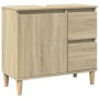 Armario de baño madera contrachapada roble Sonoma 65x33x60 cm de vidaXL, Tocadores de baño - Ref: Foro24-847406, Precio: 65,9...