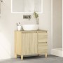 Armario de baño madera contrachapada roble Sonoma 65x33x60 cm de vidaXL, Tocadores de baño - Ref: Foro24-847406, Precio: 65,9...