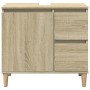 Armario de baño madera contrachapada roble Sonoma 65x33x60 cm de vidaXL, Tocadores de baño - Ref: Foro24-847406, Precio: 62,8...