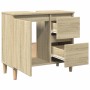 Armario de baño madera contrachapada roble Sonoma 65x33x60 cm de vidaXL, Tocadores de baño - Ref: Foro24-847406, Precio: 65,9...