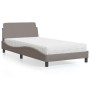 Bed with taupe gray fabric mattress 100x200 cm by vidaXL, Beds and slatted bases - Ref: Foro24-3208348, Price: 266,65 €, Disc...