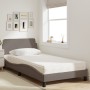 Bed with taupe gray fabric mattress 100x200 cm by vidaXL, Beds and slatted bases - Ref: Foro24-3208348, Price: 266,65 €, Disc...