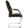 Silla de oficina voladiza de tela marrón de vidaXL, Sillas de oficina - Ref: Foro24-289338, Precio: 130,29 €, Descuento: %