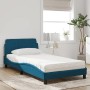 Cama con colchón terciopelo azul 100x200 cm de vidaXL, Camas y somieres - Ref: Foro24-3208355, Precio: 279,00 €, Descuento: %