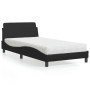 Bed with black synthetic leather mattress 100x200 cm by vidaXL, Beds and slatted bases - Ref: Foro24-3208357, Price: 244,98 €...