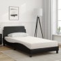 Bed with black synthetic leather mattress 100x200 cm by vidaXL, Beds and slatted bases - Ref: Foro24-3208357, Price: 244,98 €...