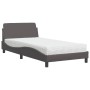 Cama con colchón cuero sintético gris 100x200 cm de vidaXL, Camas y somieres - Ref: Foro24-3208360, Precio: 277,67 €, Descuen...