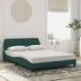 Cama con colchón terciopelo verde oscuro 120x200 cm de vidaXL, Camas y somieres - Ref: Foro24-3208374, Precio: 350,40 €, Desc...