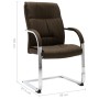 Silla de oficina voladiza de tela marrón de vidaXL, Sillas de oficina - Ref: Foro24-289338, Precio: 130,29 €, Descuento: %