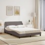 Bed with taupe gray fabric mattress 140x190 cm by vidaXL, Beds and slatted bases - Ref: Foro24-3208388, Price: 316,78 €, Disc...