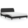 Cama con colchón cuero sintético negro 140x190 cm de vidaXL, Camas y somieres - Ref: Foro24-3208397, Precio: 330,08 €, Descue...