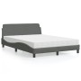 Bett mit dunkelgrauer Stoffmatratze 140x200 cm von vidaXL, Betten und Lattenroste - Ref: Foro24-3208405, Preis: 381,51 €, Rab...