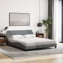 Bed with light gray fabric mattress 160x200 cm by vidaXL, Beds and slatted bases - Ref: Foro24-3208424, Price: 365,92 €, Disc...