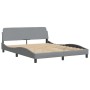 Cama con colchón de tela gris claro 160x200 cm de vidaXL, Camas y somieres - Ref: Foro24-3208424, Precio: 365,92 €, Descuento: %