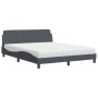 Cama con colchón terciopelo gris oscuro 160x200 cm de vidaXL, Camas y somieres - Ref: Foro24-3208432, Precio: 421,77 €, Descu...