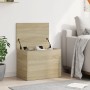 Sonoma oak engineered wood storage box 60x42x46 cm by vidaXL, Storage trunks - Ref: Foro24-840655, Price: 69,99 €, Discount: %