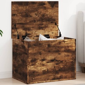 Smoked oak engineered wood storage box 60x42x46 cm by vidaXL, Storage trunks - Ref: Foro24-840657, Price: 64,17 €, Discount: %