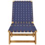 Sun loungers 2 units solid acacia wood and dark blue fabric by vidaXL, Loungers - Ref: Foro24-3214212, Price: 211,36 €, Disco...