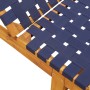 Sun loungers 2 units solid acacia wood and dark blue fabric by vidaXL, Loungers - Ref: Foro24-3214212, Price: 197,85 €, Disco...