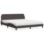 Bed with dark brown fabric mattress 180x200 cm by vidaXL, Beds and slatted bases - Ref: Foro24-3208447, Price: 392,11 €, Disc...