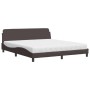 Bed with dark brown fabric mattress 180x200 cm by vidaXL, Beds and slatted bases - Ref: Foro24-3208447, Price: 392,11 €, Disc...